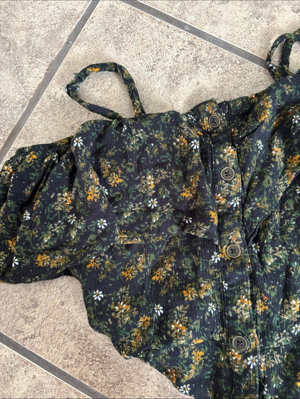 Mossimo Floral Off the Shoulder Fall Floral Dress Size Small adjustable straps - Picture 4 of 4